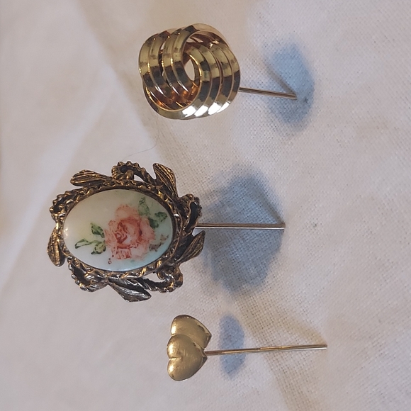 Set of Three Vintage stick pins - Picture 2 of 5